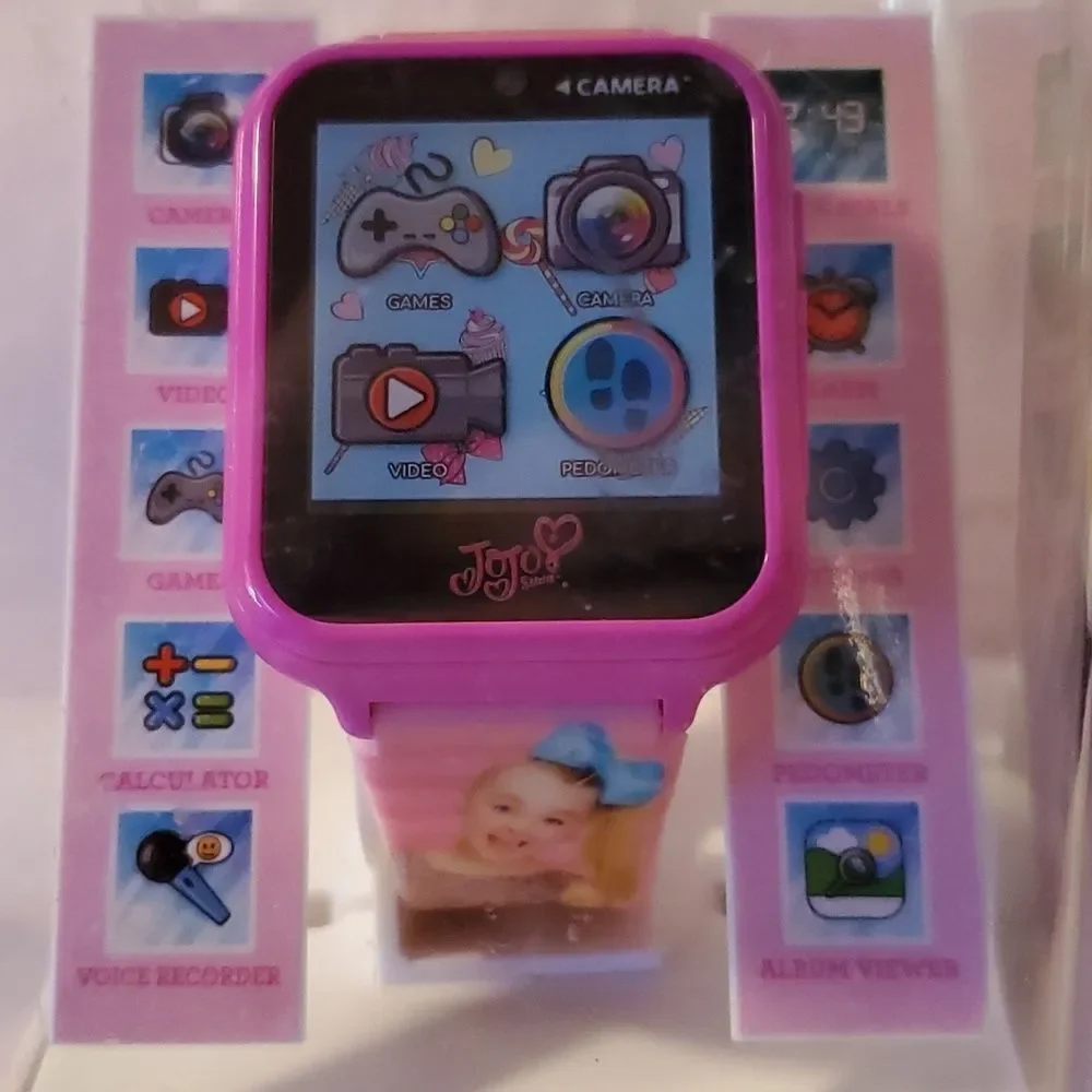 NEW NIB JoJo Siwa Pink Touchscreen Interactive Smart Watch Model‎ JOJ4128AZ